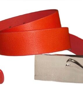 Puma ~ Men’s Size Medium ~ Pink W/ Silver Buckle (Puma Cat Logo) High Flyer Belt